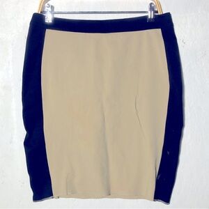 Banana Republic Colorblock Pencil Skirt - High Rise Beige and Black - Size 12